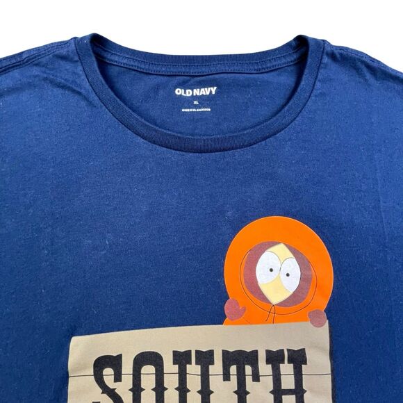 South Park T-Shirt XL Blue Cartman Kenny Stan Kyle Black Comedy Central Old Navy - Picture 3 of 8
